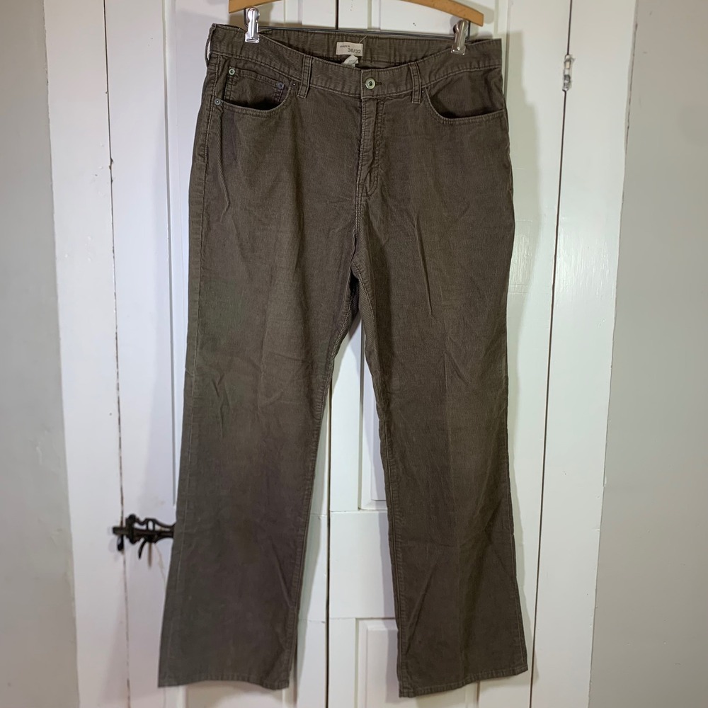 Gap Mens Straight Fit Corduroy Pants 36x32 (36x31) Brown Cotton Preppy Grunge